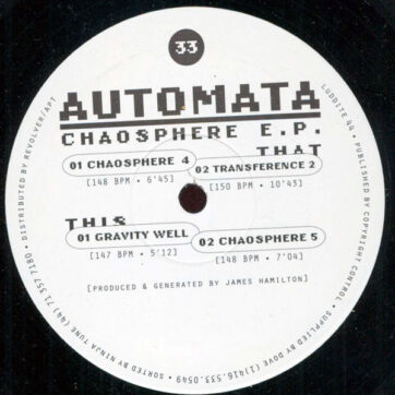 Automata - Chaosphere E.P. (12", EP)