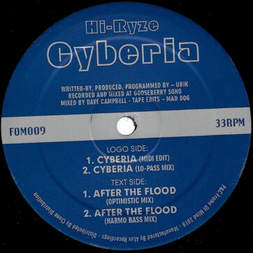 Hi-Ryze - Cyberia / After The Flood  (12", RE)