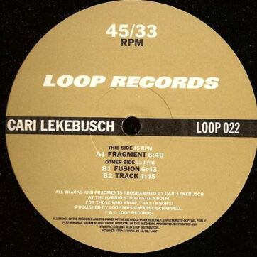 Cari Lekebusch - Tracks & Fragments (12")