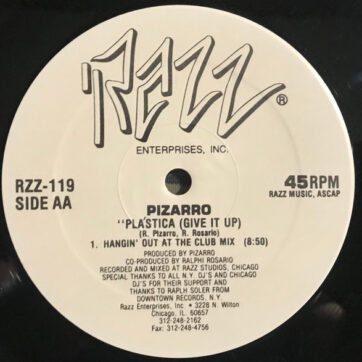 Pizarro - Pla'stica (Give It Up) (12")