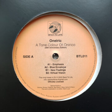 Oneiric - A Tone Colour Of Onirico (30th Anniversary Edition) (12", RE)