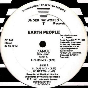 Earth People - Dance (12", MP, M/Print)