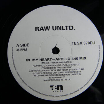 Raw Unltd. - In My Heart (12", Promo)