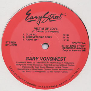 Gary Vonqwest - Victim Of Love (12")
