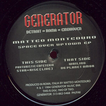Matteo Monteduro - Space Over Uptown EP (12", EP)