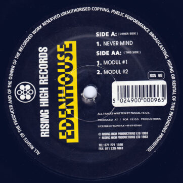 Edenhouse - Never Mind / Modul #1 & #2 (12")