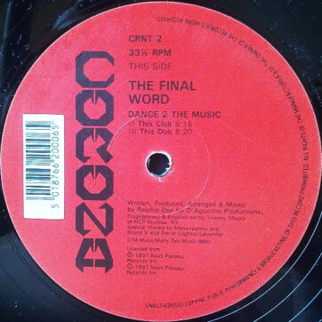 The Final Word - Dance 2 The Music (12")