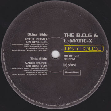 The B.O.G. & U-Matic-X - Empty Infinity (10")