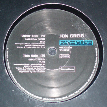 Jon Greig - Saturday Night (10")