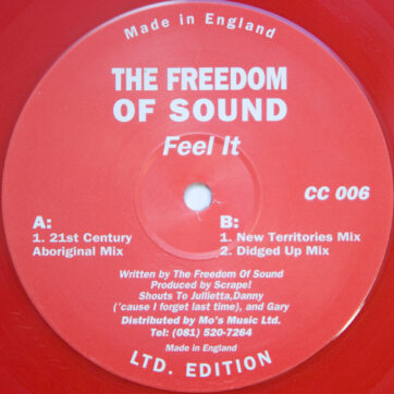 Freedom Of Sound - Feel It (12",33 ⅓ RPM,45 RPM,Limited Edition)