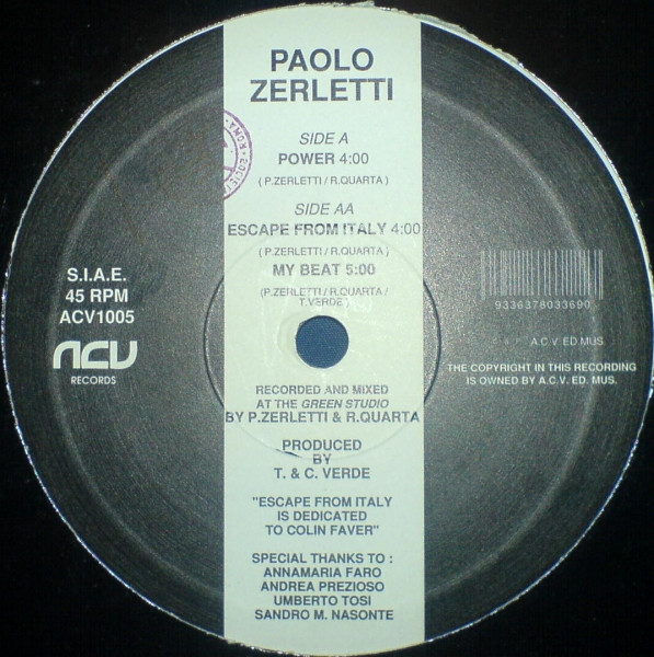 Paolo Zerletti - Power (12")