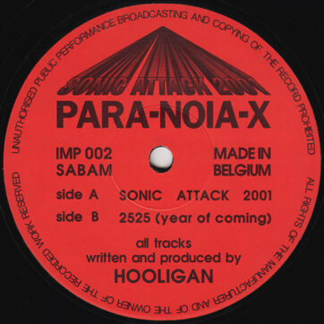 Paranoia X - Sonic Attack 2001 (12")